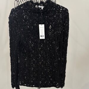 Helmut Lang Black Lace Top